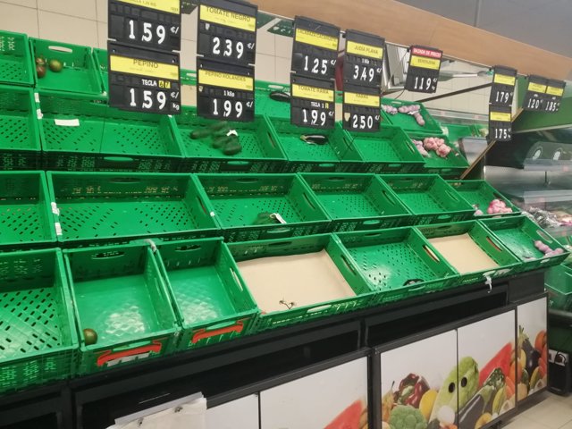 Imagen en un supermercado de Madrid