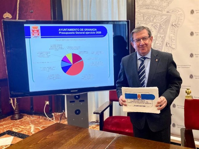 Imagen de la presentación del anteproyecto de presupuesto del Ayuntamiento de Granada para el ejercicio 2020