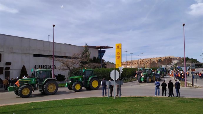 Protesta de agricultores y ganaderos en Cuenca.