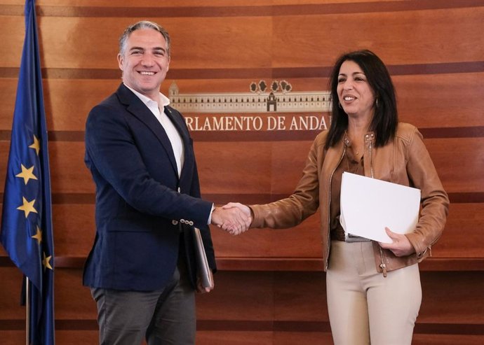 Elías Bendodo y Marta Bosquet, este martes