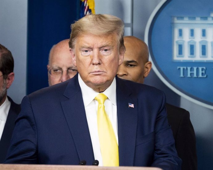 March 9, 2020 - Washington, DC, United States: President Donald Trump at the Coronavirus Task Force Press Conference. (Michael Brochstein/Contacto)