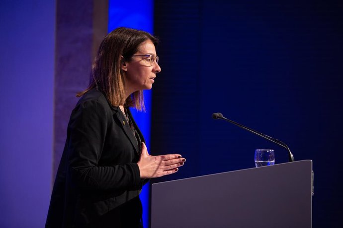 La consellera de la Presidncia i portaveu del Govern, Meritxell Budó, en roda de premsa posterior al Consell Executiu al Palau de la Generalitat, Barcelona (Espanya), 18 de febrer del 2020.