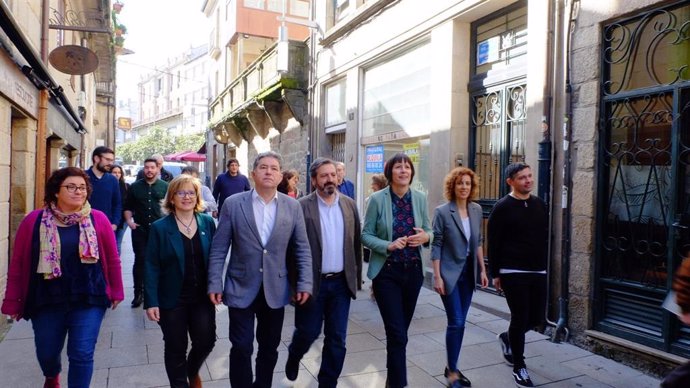 La portavoz nacional del BNG, Ana Pontón, en un acto en Pontevedra.