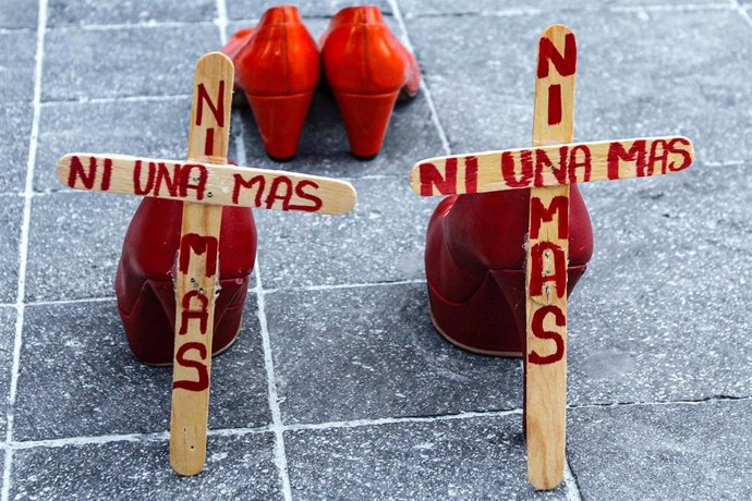 Manifestación contra el feminicidio en México