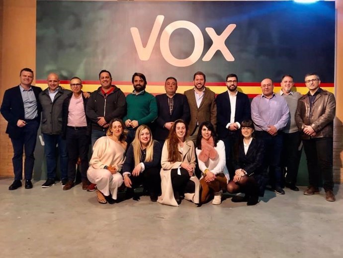 Los representantes de Vox en Almería durante el cónclave de Vistalegre