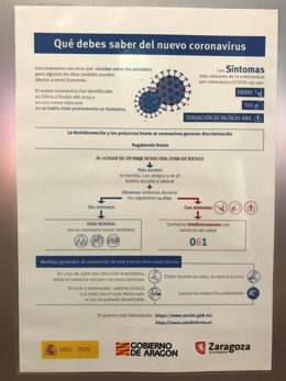 Cartel informativo del coronavirus