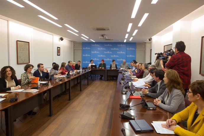 Reunión de la comisión interdepartamental del Gobierno de Navarra sobre coronavirus.