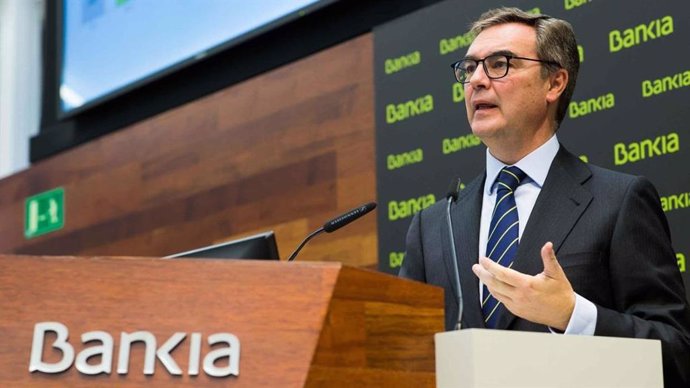 El consejero delegado de Bankia, José Sevilla, durante la presentación de resultados de 2019.
