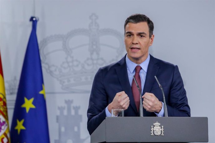 El presidente del Gobierno, Pedro Sánchez, analiza el impacto del coronavirus tras una reunión extraordinaria por videoconferencia del Consejo Europeo