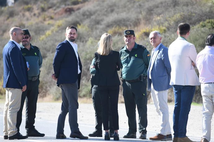 Santiago Abascal, en el puesto fronterizo de El Tarajal en Ceuta