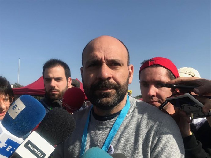 El vicepresident d'mnium Cultural, Marcel Mauri, en l'acte del Consell per la República a Perpiny (Frana), el 29 de febrer del 2020.