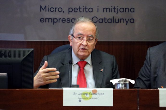 Pla curt del president de Pimec, Josep González. Imatge de l'11 de mar de 2020. (Horitzontal)