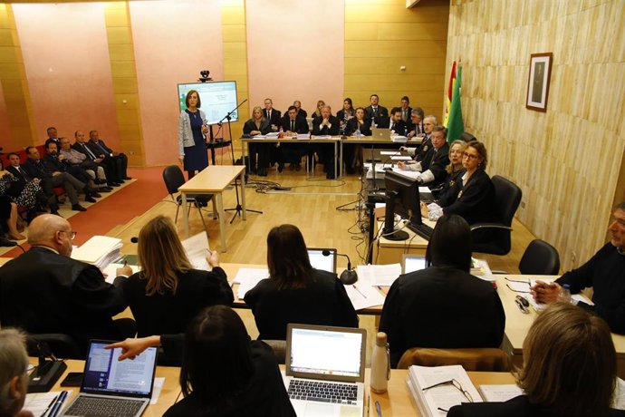 Primera sesión del juicio por el caso Serrallo, a principios de febrero de 2020