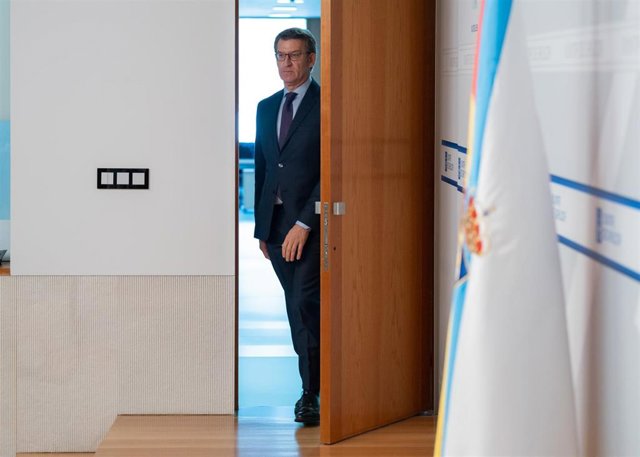 Feijóo, antes de comparecer ante los medios tras el Consello de la Xunta