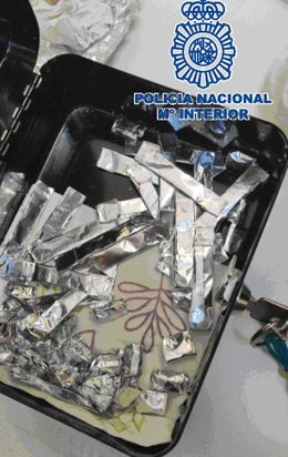 Droga incautada en una operación de la Policía Nacional