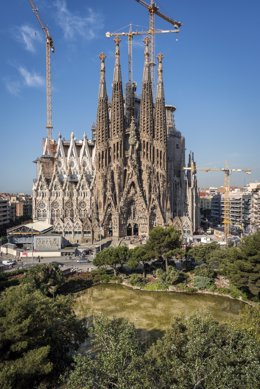 Exterior de la basílica de la Sagrada Família de Barcelona.