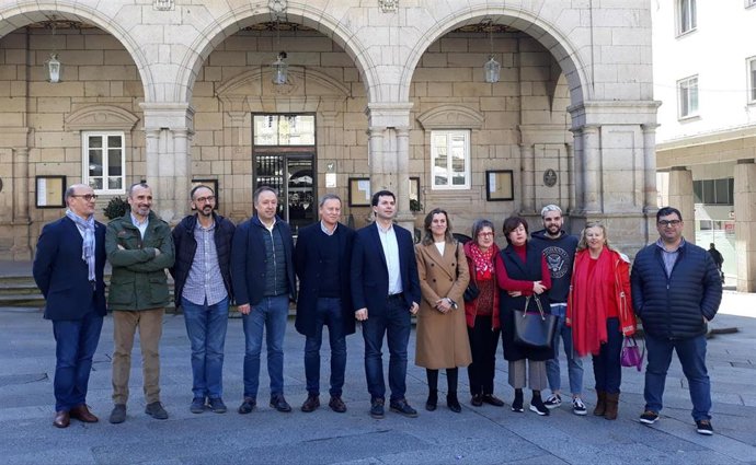 El candidato a presidir la Xunta de Galicia por el PSdeG, Gonzalo Caballero, en Ourense,