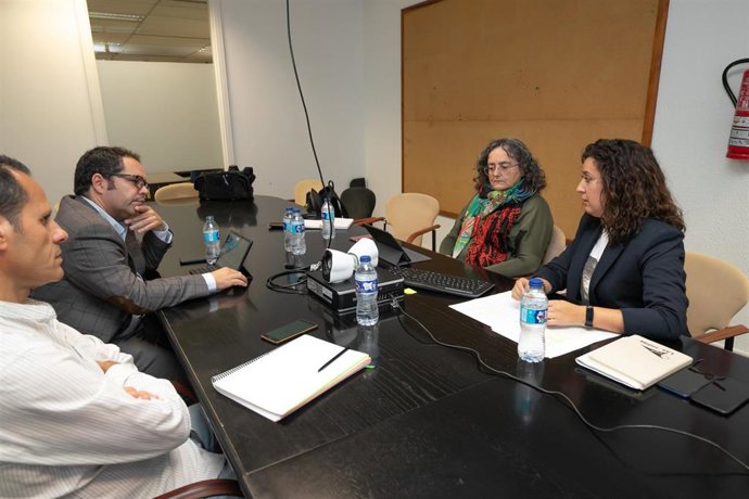 Reunión entre representantes del Cabildo de Tenerife y el Gobierno de Canarias para diseñar la elaboración de un certificado de profesionalidad en la industria textil