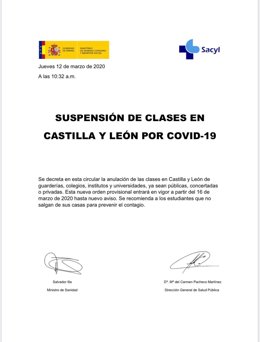 Comunicado que circula por  las redes sobre cierre en los colegios, lo que es FALSO.