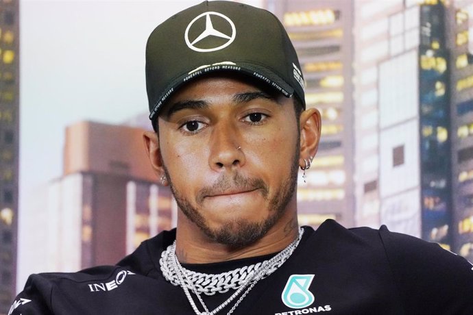 Lewis Hamilton en rueda de prensa