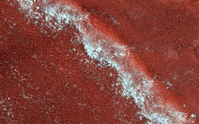 Depósitos en la capa polar de Marte
