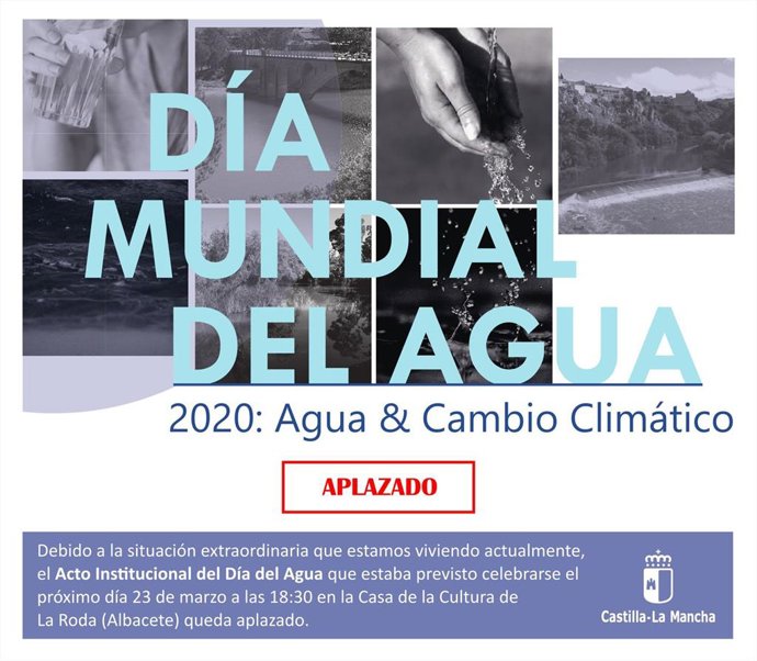 Cartel del día del Agua aplazado