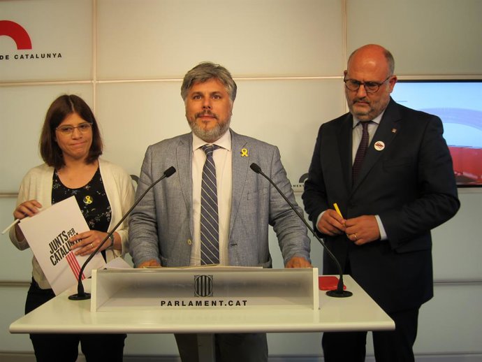 Eduard Pujol, Albert Batet i Gemma Geis (JxCat).