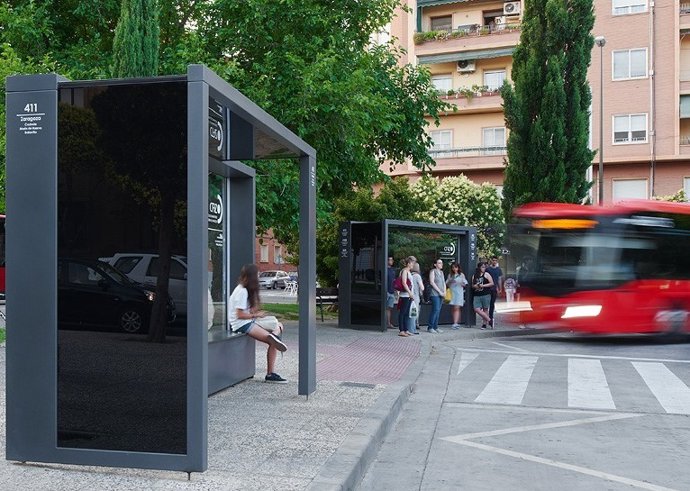 Parada de autobuses del Consorcio de Transportes del Área de Zaragoza.