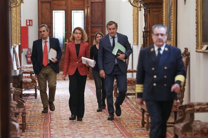 La presidenta del Congreso de los Diputados, Meritxell Batet, en los pasillos de la Cámara Baja 