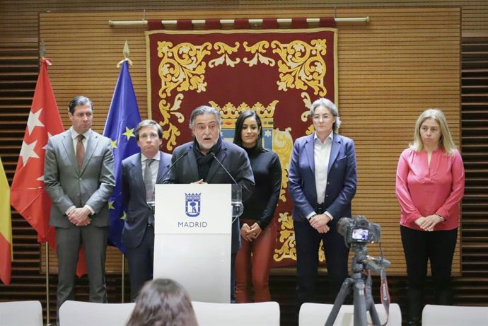 Pepu en la rueda de prensa tras la Junta de Portavoces 