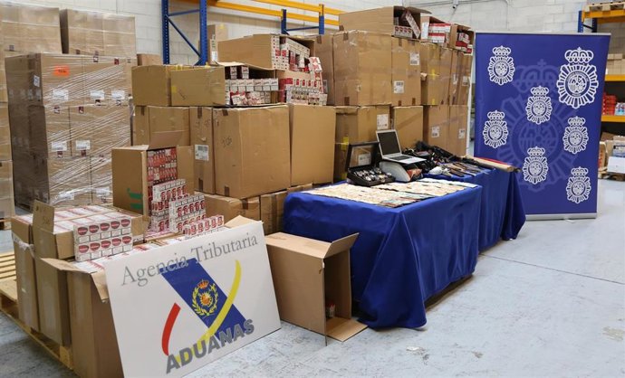 Tabaco intervenido por la Policía Nacional y la Agencia Tributaria