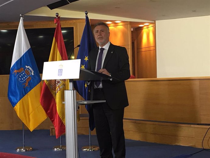 El presidente de Canarias, Ángel Víctor Torres, en comparecencia para informar sobre el coronavirus