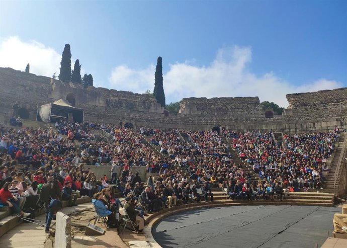 Imagen de la inauguración del Festival Juvenil de Teatro Grecolatino en 2019