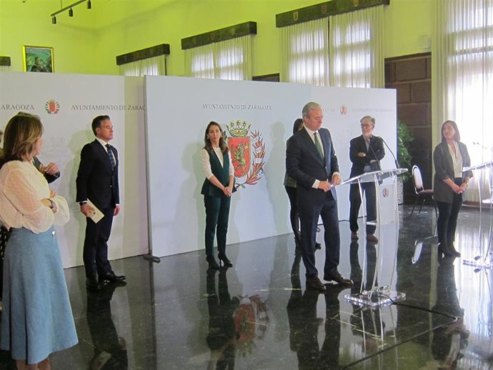 El alcalde de Zaragoza, Jorge Azcón comparece sobre la crisis sanitaria del coronavirus