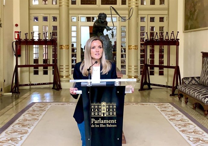 La portavoz adjunta de Cs en el Parlament, Patricia Guasp, tras la  junta de portavoces.