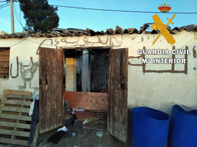Cortijo en ruinas de San Isidro (Níjar) donde se produjo el incendio