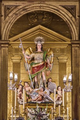 Imagen del arcángel San Rafael en Córdoba.