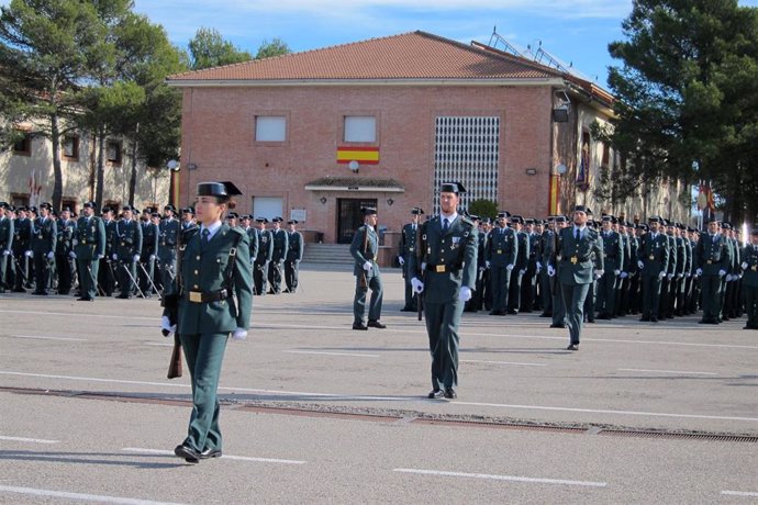 Guardias civiles en la academia de Baeza/Archivo