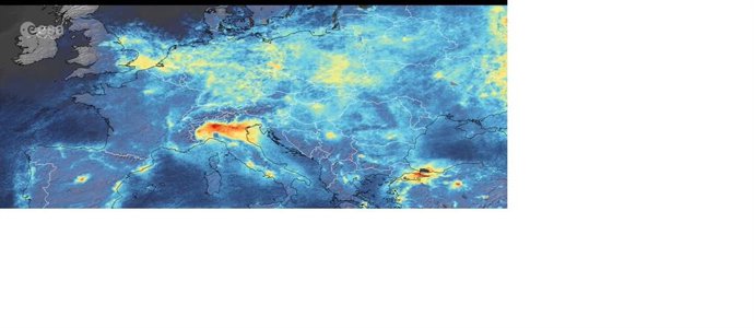 Simulación de los niveles de contaminación del aire en Italia en los últimos días