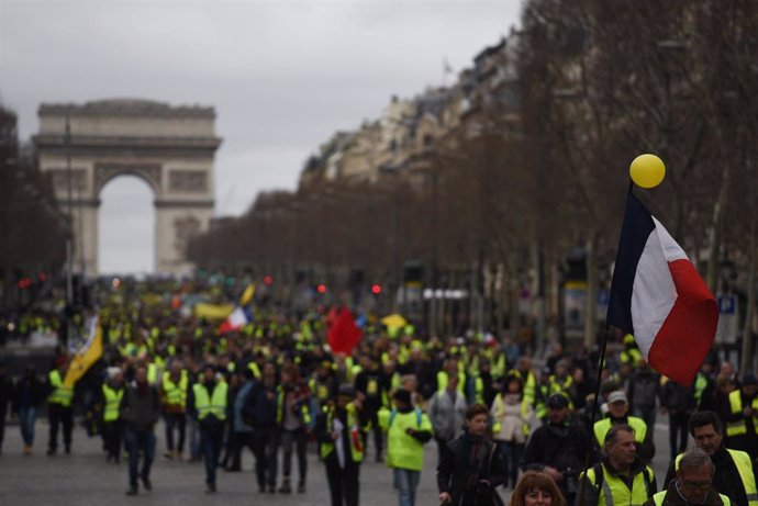 Manifestación de los 'chalecos amarillos' el 2 de marzo