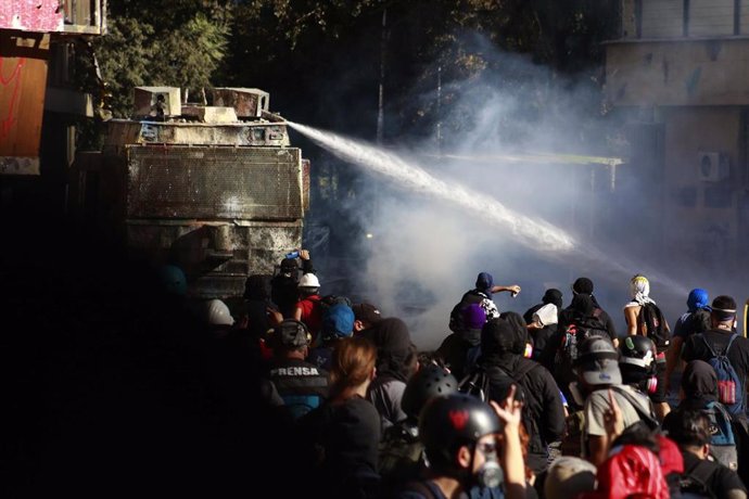 Imagen de una manifestación en Santiago de Chile. 