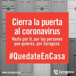 Campaña Cierra la puerta al coronavirus '#QuedateEnCasa'