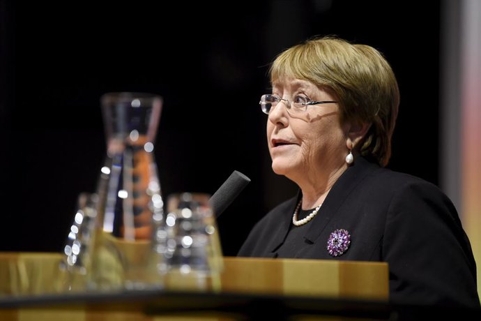 06 February 2020, Finland, Espoo: United Nations High Commissioner for Human Rights Michelle Bachelet speaks speaks during the Hanalys seminar on foreign and security policy of Finland, Sweden and Norway in the multilateral cooperation. Photo: Antti Aim