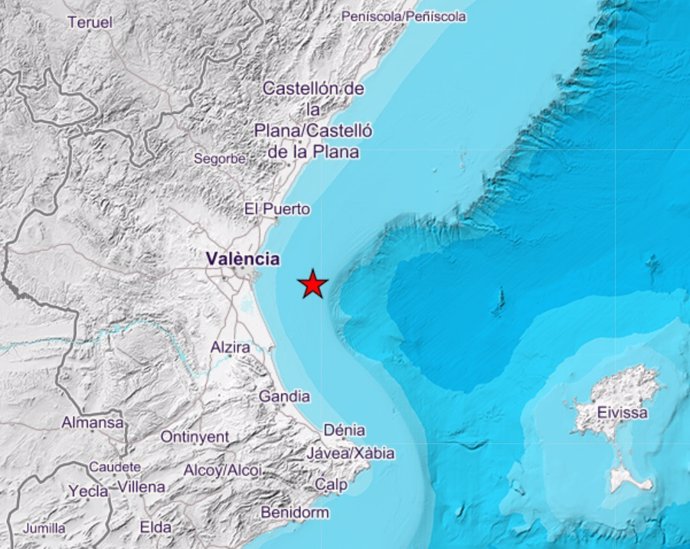 Terremoto frente a la costa de Valncia