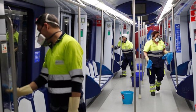 Medidas especiales de limpieza en Metro por el coronavirus