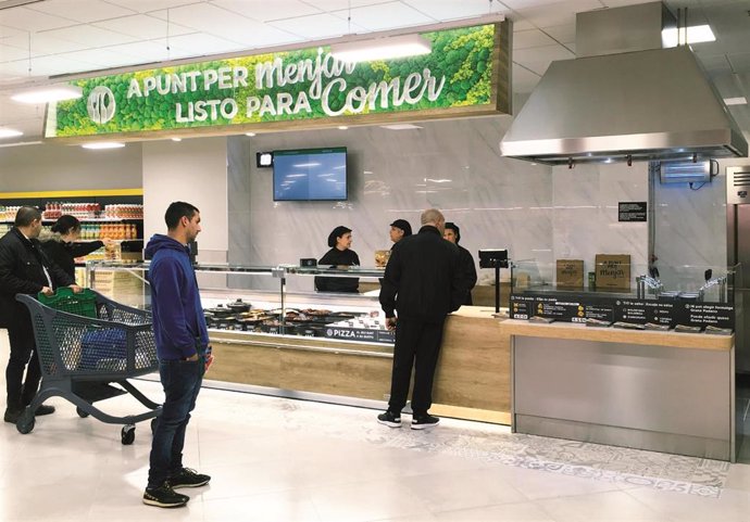 Sección 'Listo para Comer' en un supermercado de Mercadona