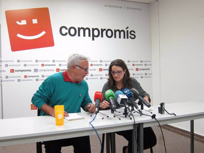 Joan Ribó, líder de Compromís, y Mnica Oltra, portavoz de Compromís.