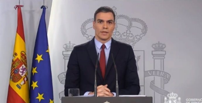 Compareixena de Pedro Sánchez després del Consell de Ministres extraordinari.