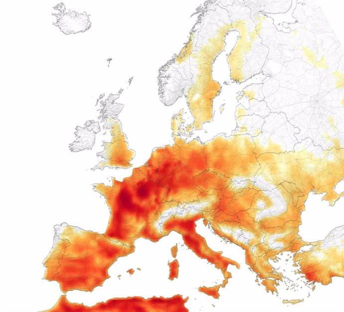 Una ola de calor llevó a los registros de temperatura en al menos siete países de Europa el 25 de julio de 2019.
