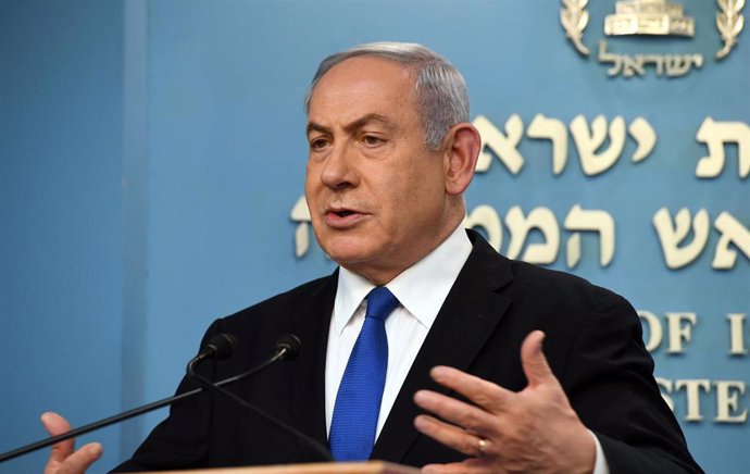 FILED - 11 March 2020, Israel, Jerusalem: Israeli Prime Minister Benjamin Netanyahu delivers a statement regarding the pre-emptive measure taken against the coronavirus outbreak. Photo: Haim Zach/GPO/dpa - ATTENTION: editorial use only and only if the c